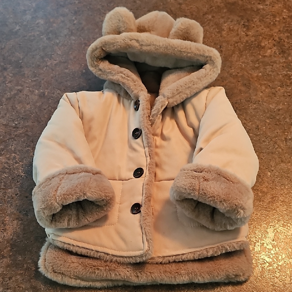 Cozy Cream Pea Coat for Kids